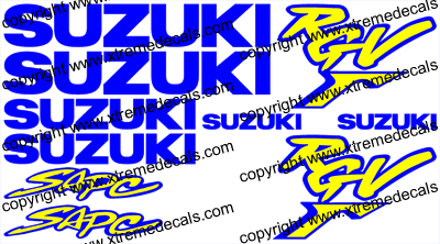 Suzuki RGV 250 Decal Set 1992 Style